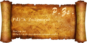 Pók Zsigmond névjegykártya